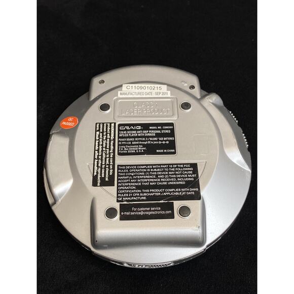 2011 Craig Electronics Model CDM2891 CD Player Anti Skip Tested And Working - Picture 7 of 7